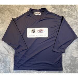 USA Hockey Shirt Medium Long Sleeve Juniors NHL Partners Navy Jersey